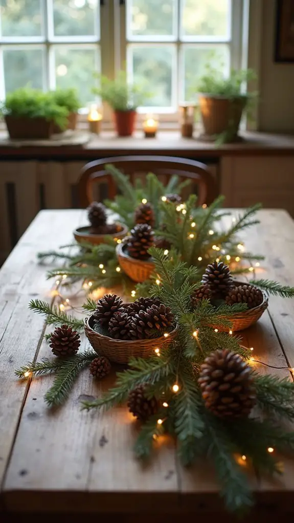 pinecones enhance christmas decor