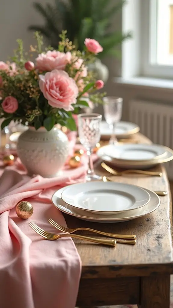 pink and gold elegance
