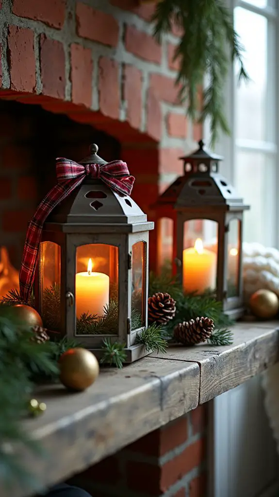 plaid accents enhance decor