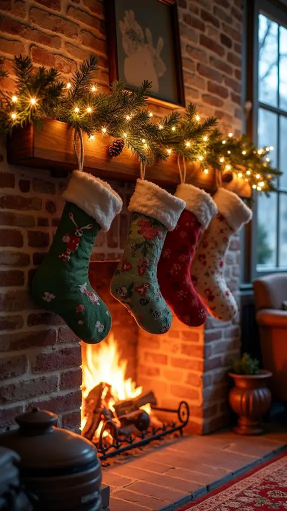 playful colorful stocking display