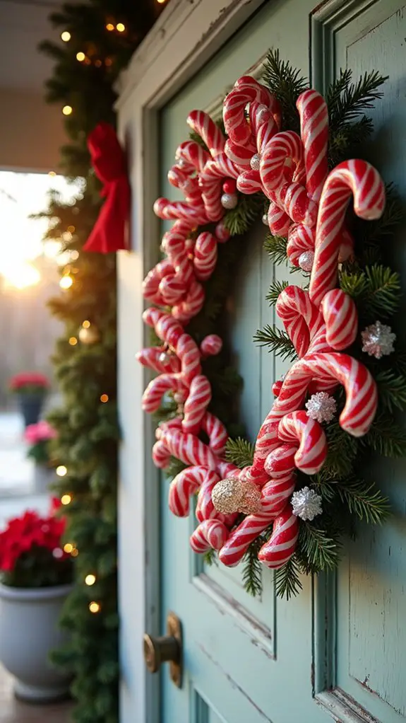 playful festive door decoration
