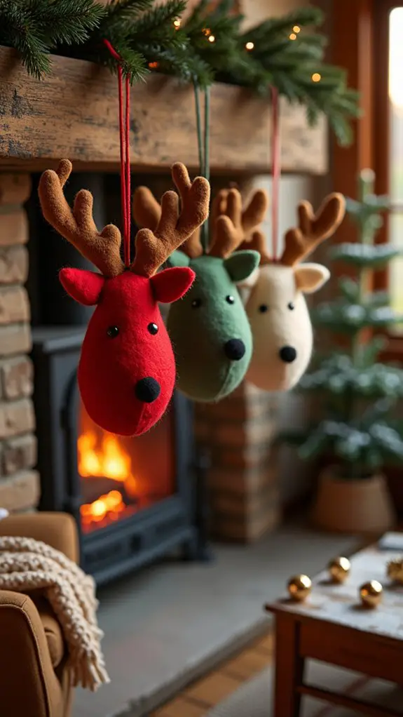 playful holiday felt reindeer