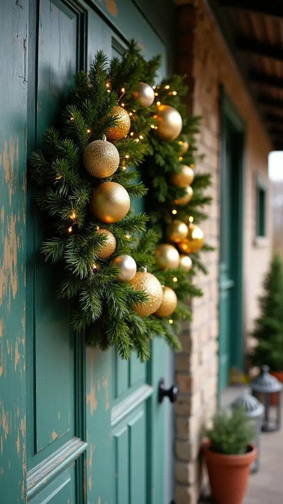 playful holiday ornament wreath