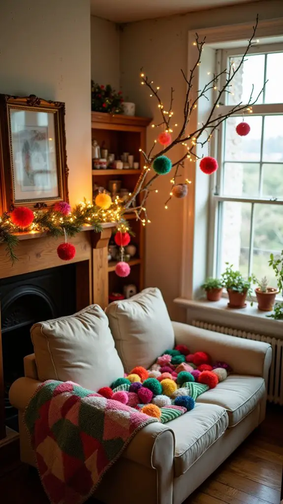 playful holiday pom poms