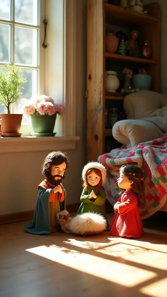 playful nativity scene decor