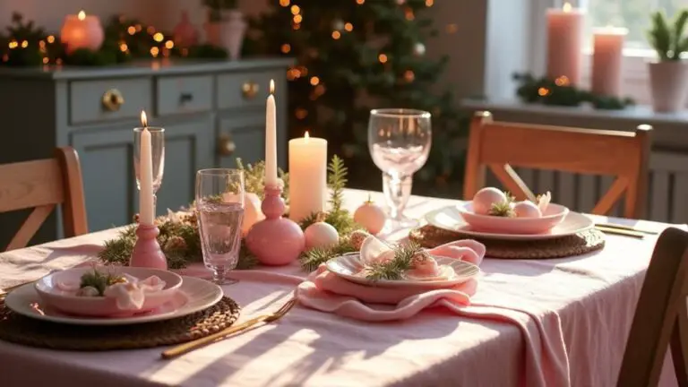22 Pink Christmas Table Decor Ideas That Bring Playful Elegance playful pink holiday decor