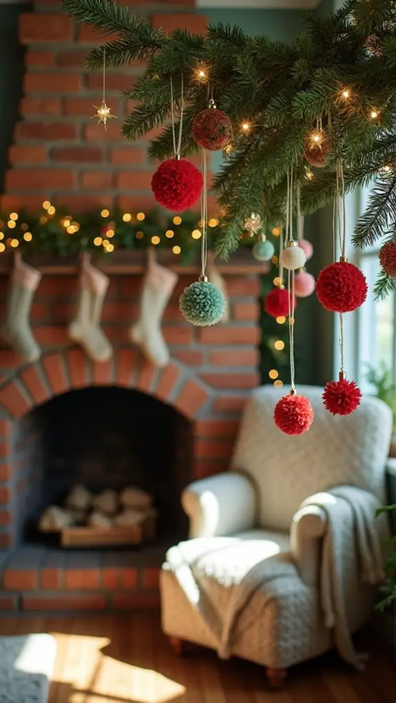 playful pom pom holiday decor