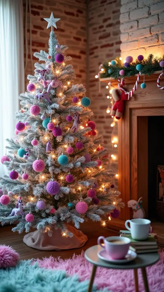 playful unicorn christmas tree