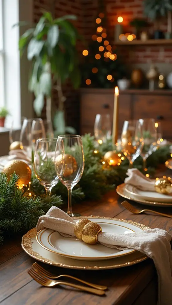 radiant gold table settings