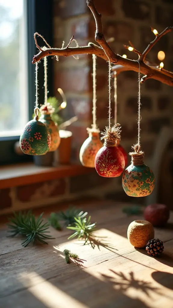 recycled cork holiday ornaments
