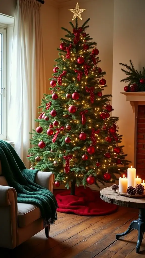 romantic festive tree decor