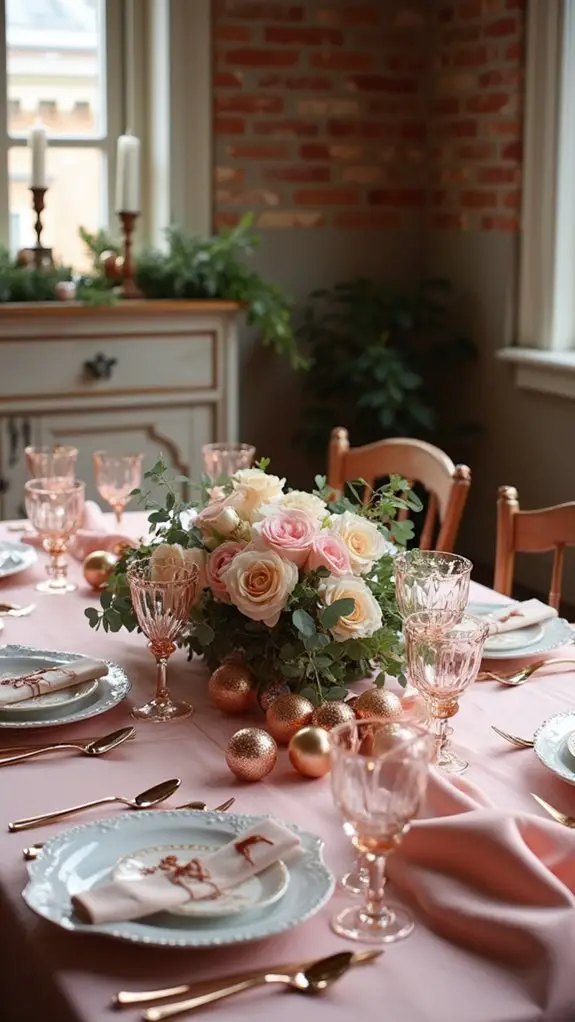 rose gold holiday elegance