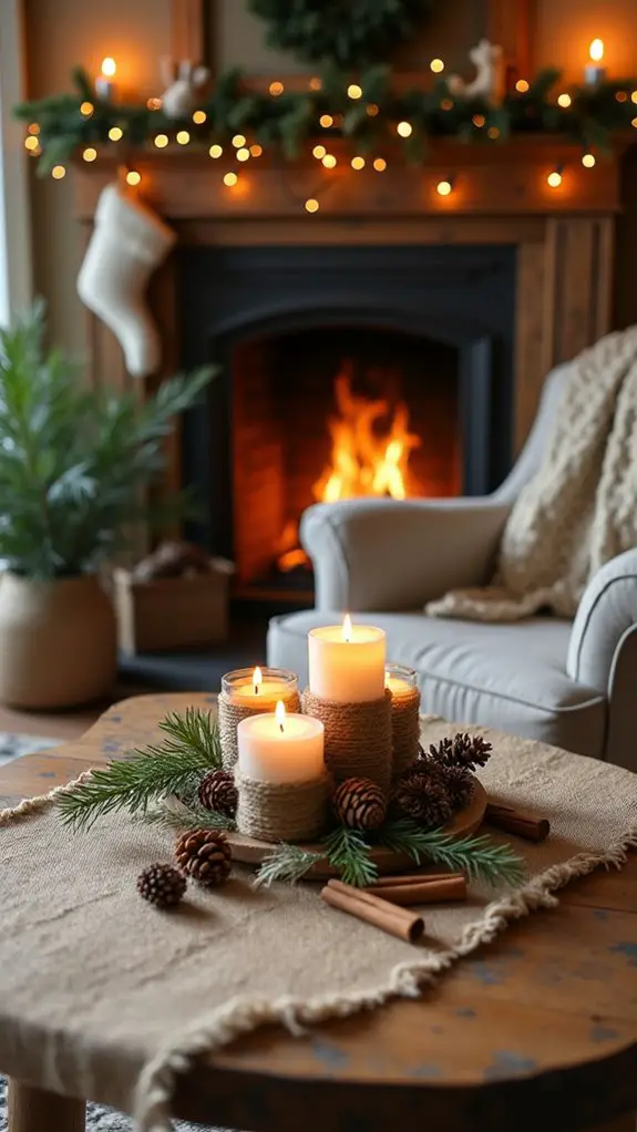 rustic burlap and twine