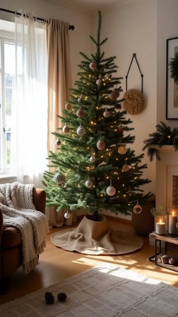 rustic burlap tree skirt