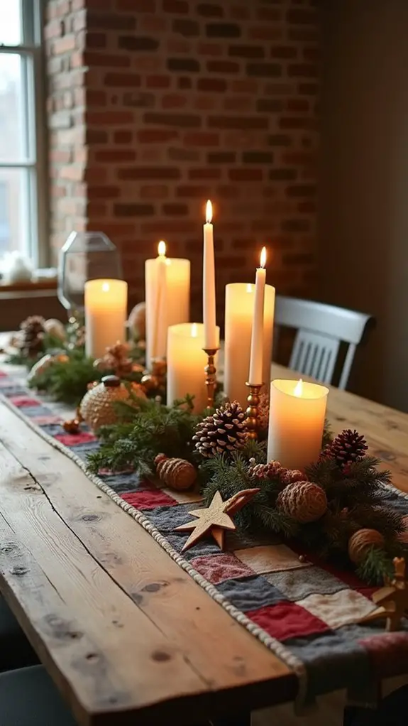rustic candles for holidays