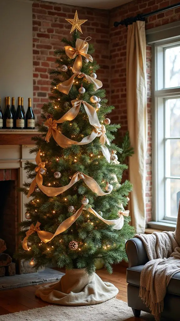 rustic champagne holiday decor