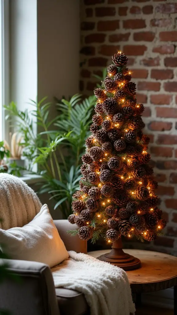 rustic charm pine cone tree