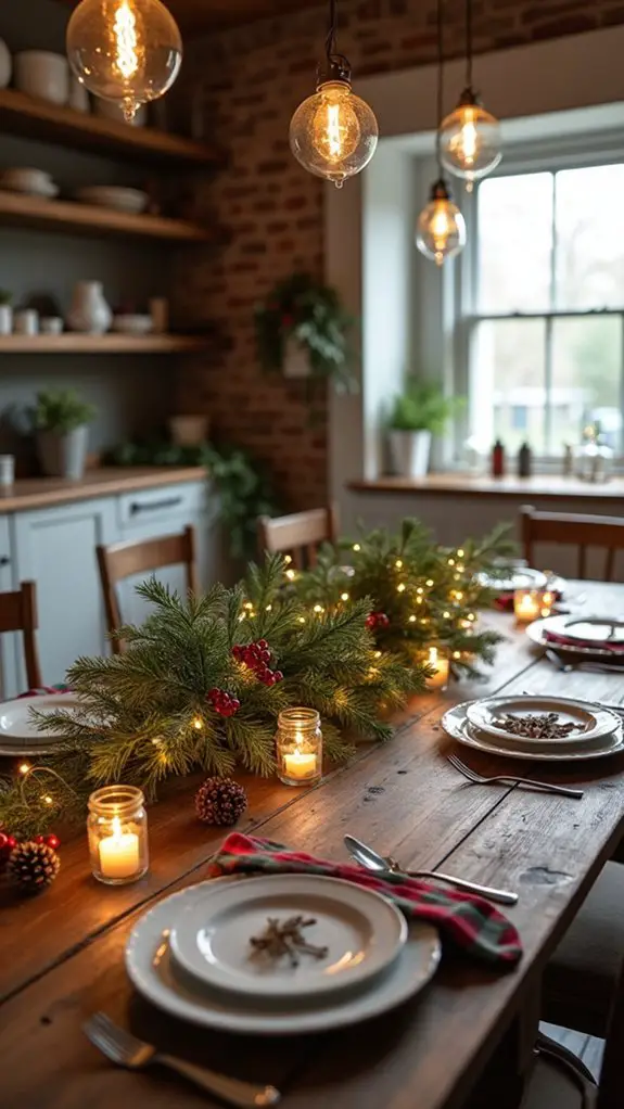 rustic festive table settings