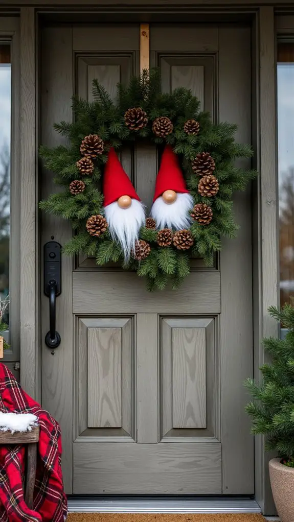 rustic gnome wreath creation