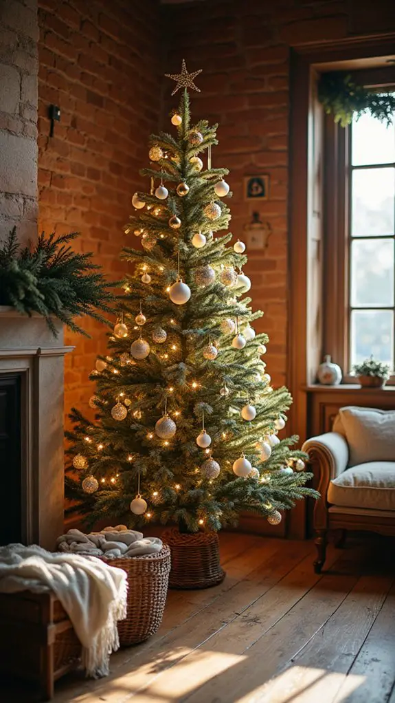 rustic gold and white charm