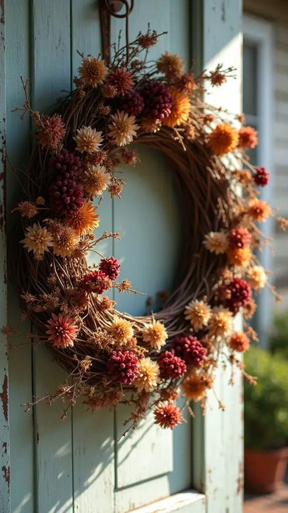 rustic grapevine wreath elegance
