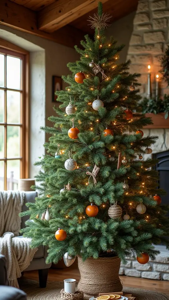 rustic greenery and twine