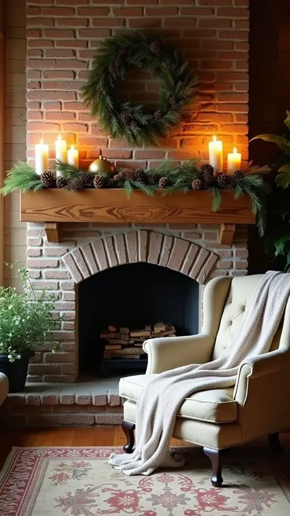 rustic holiday ambiance created