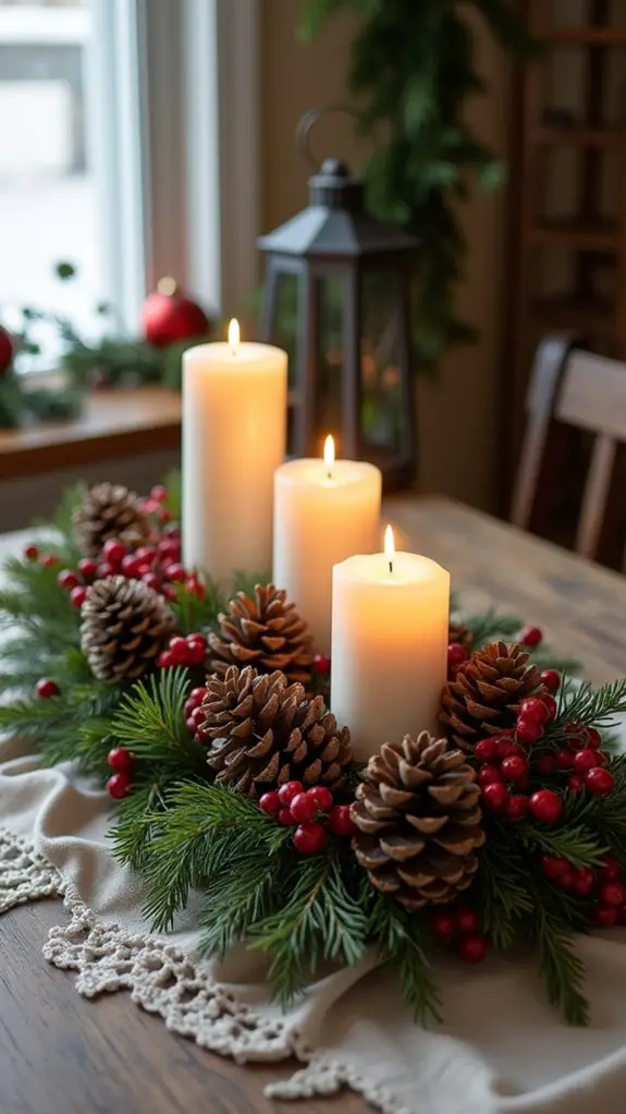 rustic holiday centerpiece arrangement