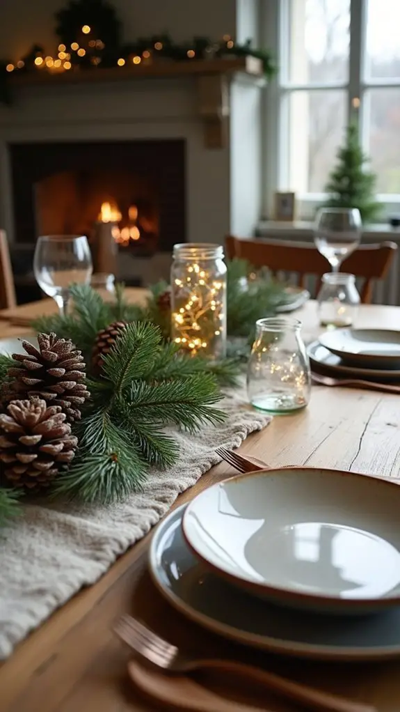 rustic holiday table centerpiece