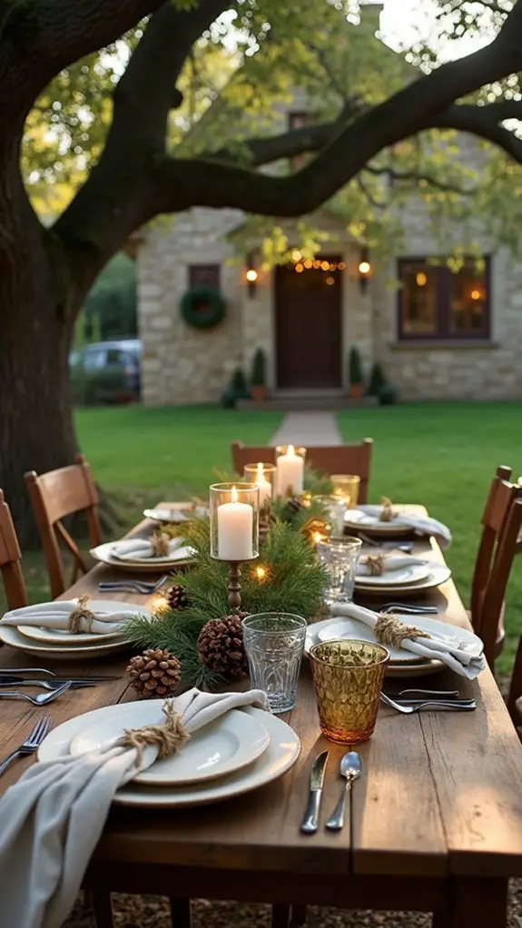 rustic holiday table decor