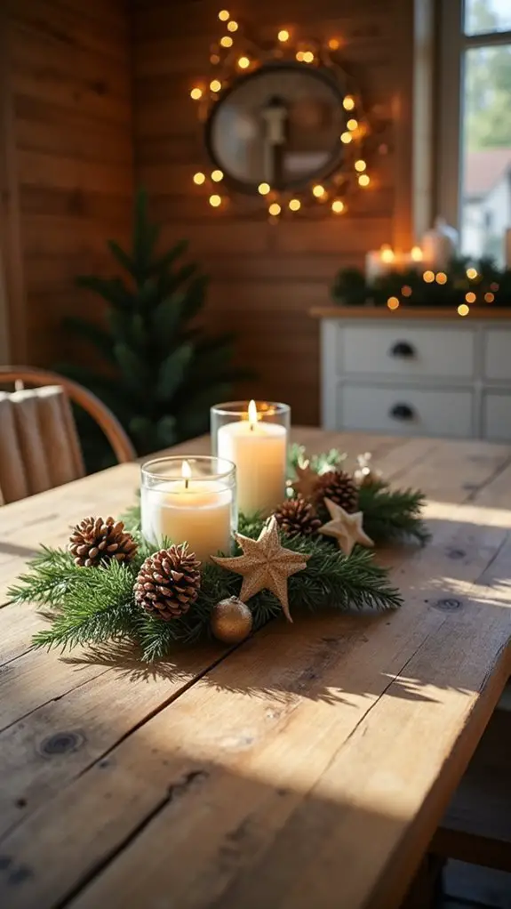 rustic holiday table decor