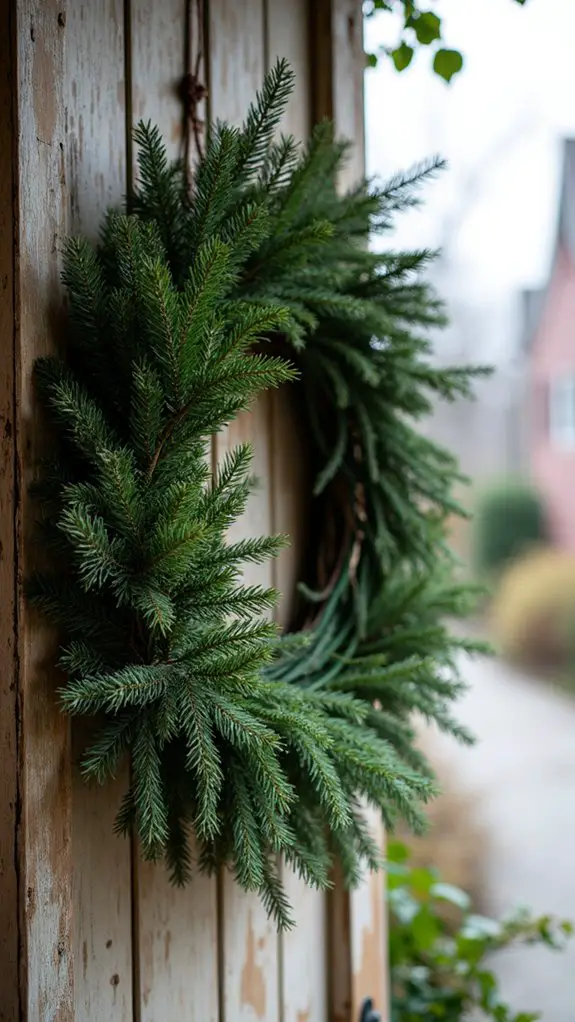 rustic holiday wreath charm