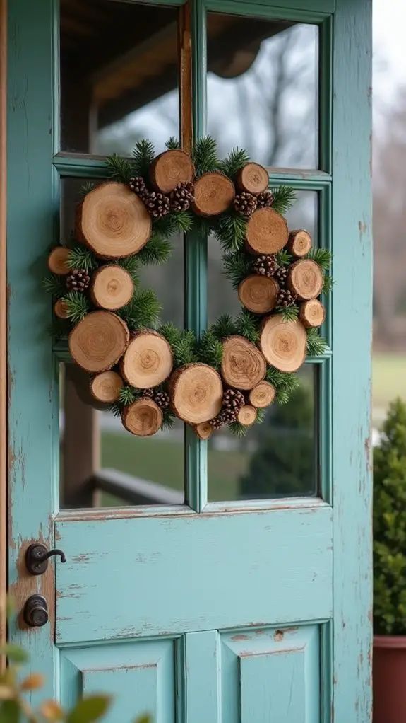 rustic holiday wreath decoration