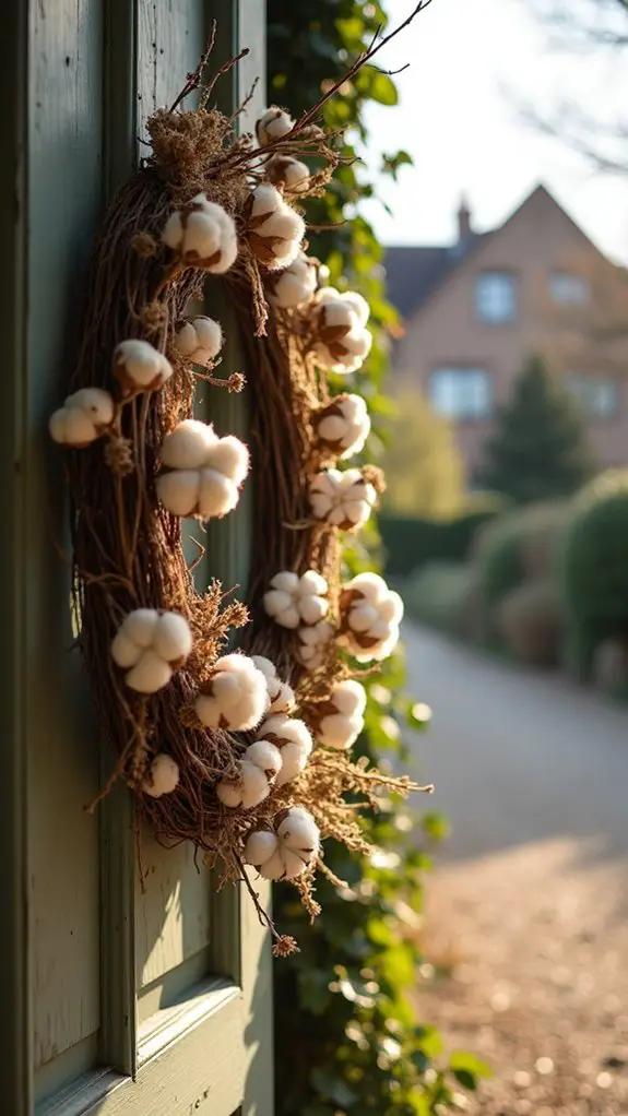 rustic jute cotton wreath