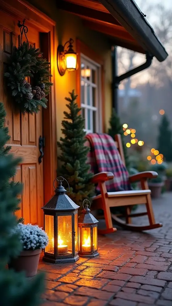 rustic lanterns create warmth