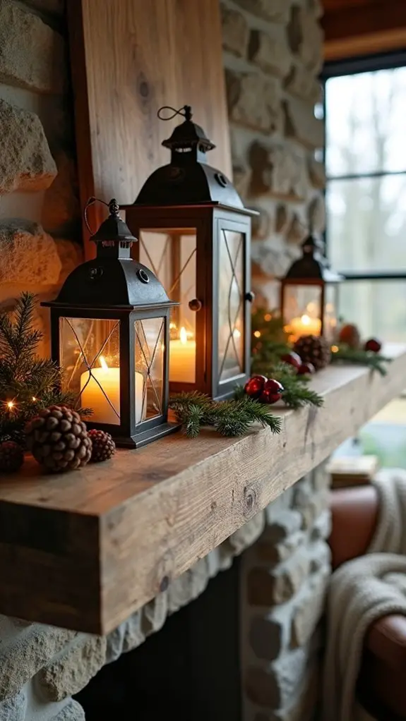 rustic lanterns with reclaimed wood