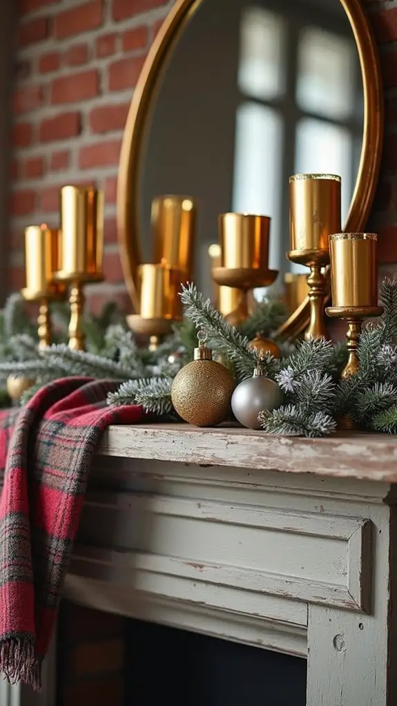 rustic metallic holiday decor