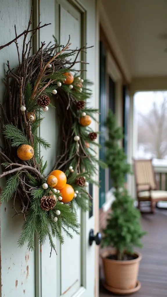 rustic natural holiday decor