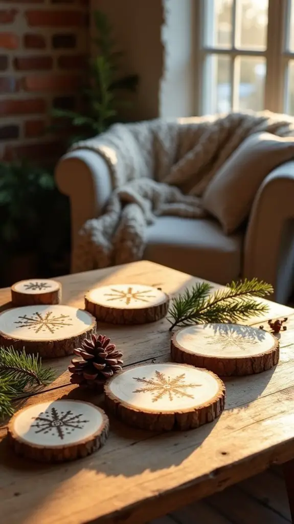 rustic personalized holiday ornaments