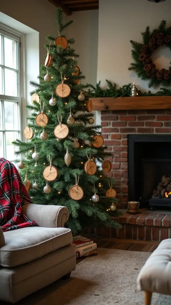 rustic personalized wood ornaments