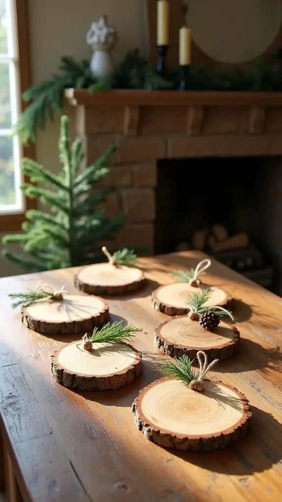 rustic personalized wood ornaments