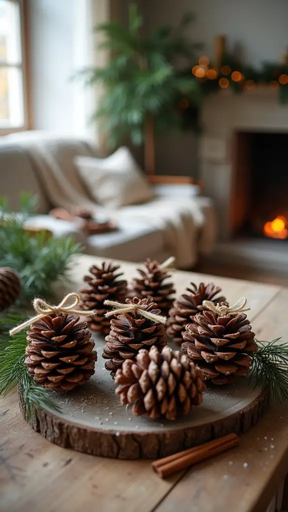 rustic pine cone ornaments