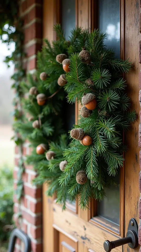 rustic pine needle wreath
