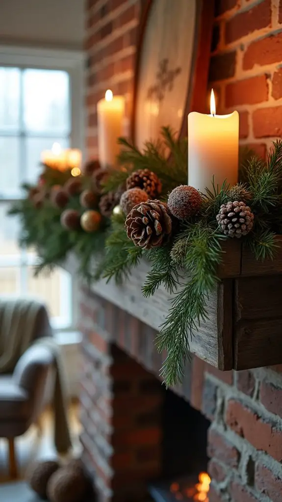 rustic pinecone garland decoration