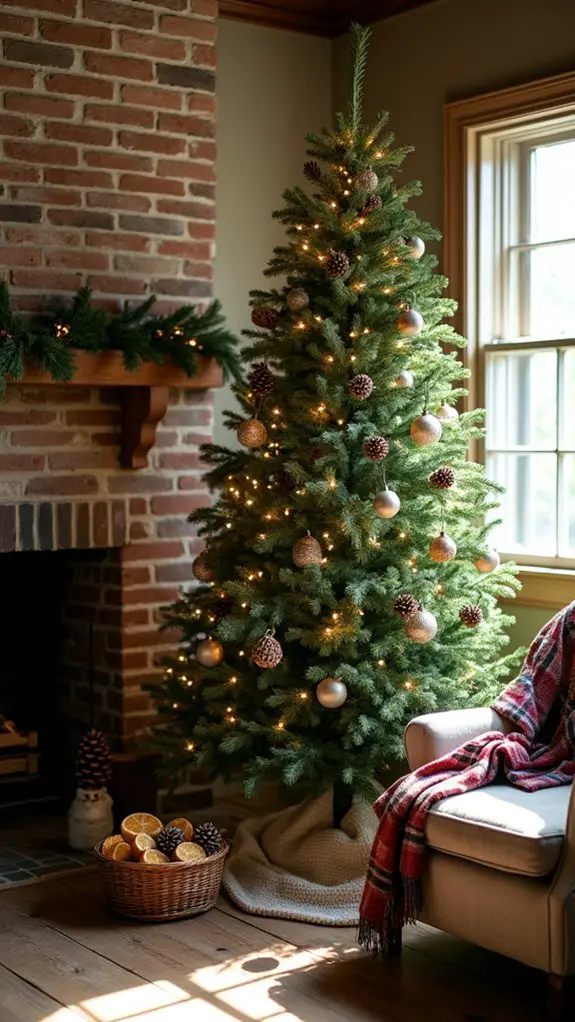 rustic pinecone holiday decor