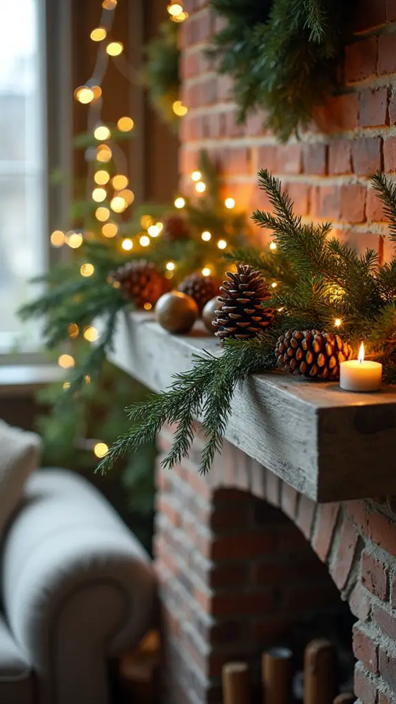 rustic pinecone winter decor