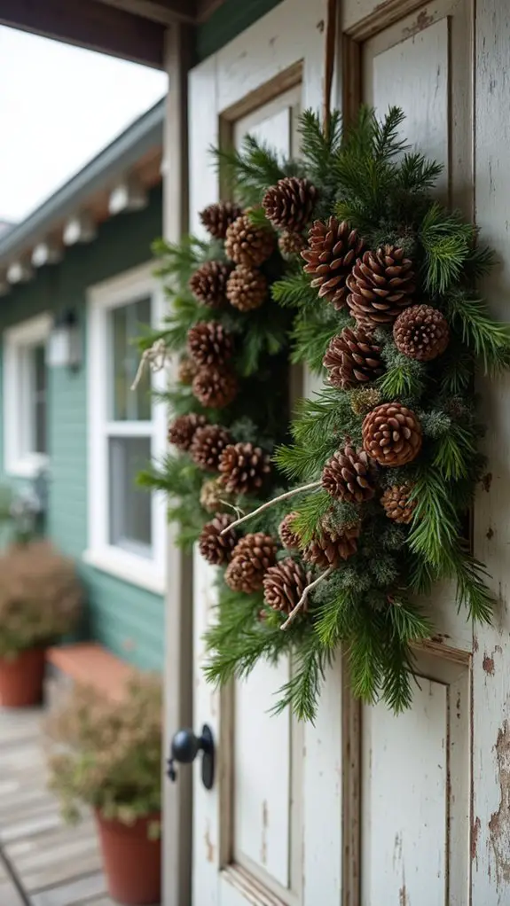 rustic pinecone wreath crafting