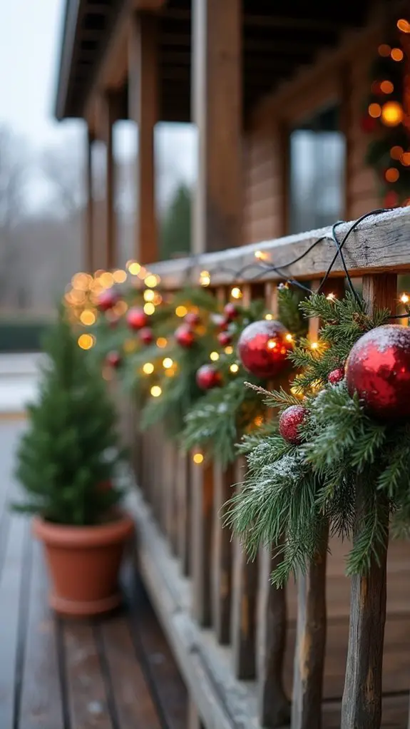 rustic pinecones and berries