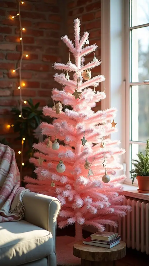 rustic pink christmas decor