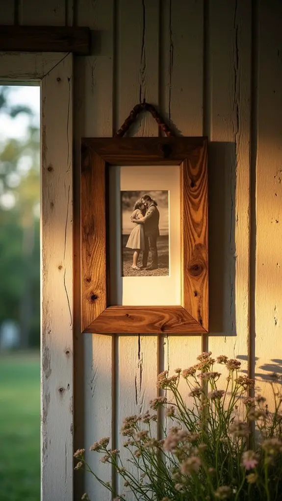 rustic reclaimed wood frames